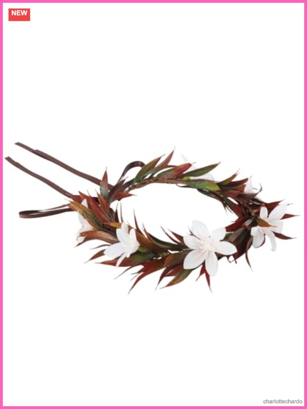 Hawaiian Flower Crown Headband Tropical Silk Floral Headpiece